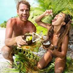 Cooking Fresh Fish in a Coconut - ISLAND SURVIVAL!