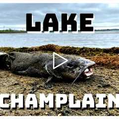Shore fishing Lake Champlain in search of Champ!