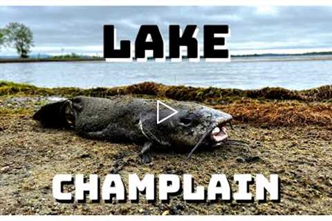 Shore fishing Lake Champlain in search of Champ!