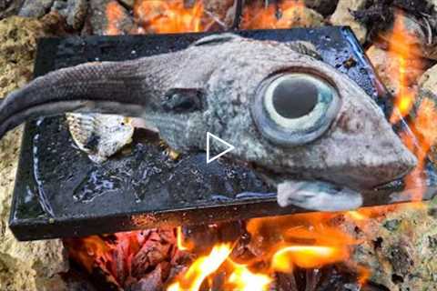 Bushcraft Cooking Fish On A Rock Catch And Cook