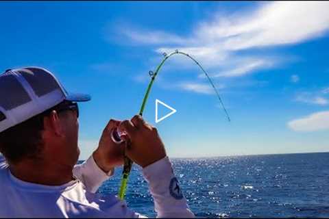 BIGGEST FISH on smallest rod!!! 900 feet deep!!! {Catch Clean Cook} Slow Pitch Jigging