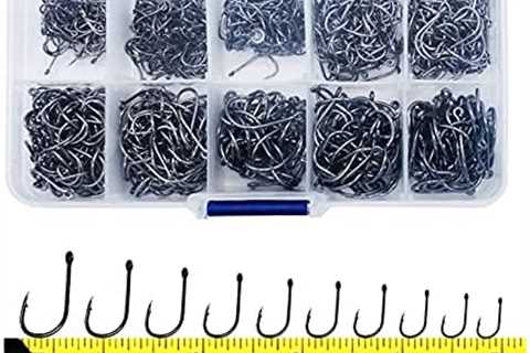 300PCS Small High-Carbon Steel Barbed Fishing Hooks with Holes, 10 Specifications of Fishing Hooks, ..