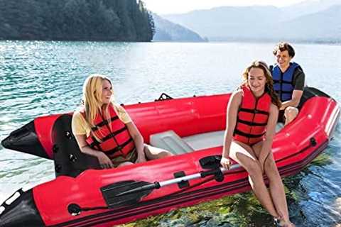 10 ft Dinghy Boats, 3-4 Persons Inflatable Boat Fishing Kayak Raft Sport Boat for Adults with..