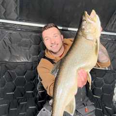 A Trophy Lake Trout Through the Ice