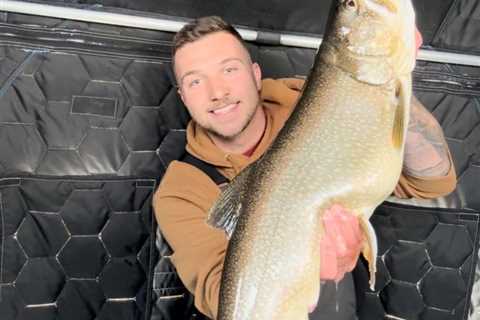 A Trophy Lake Trout Through the Ice